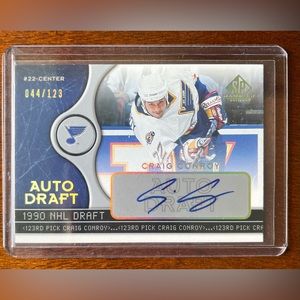 2005a/06 UD SP Game Used Edition Auto Draft #AD-CC Craig Conroy Numbered 44/123